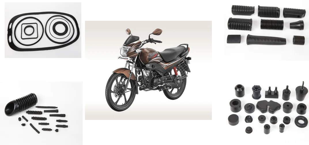 Rubber Components for Two Wheeler Motorcycle